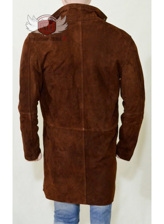 Longmire Brown Suede Leather Coat